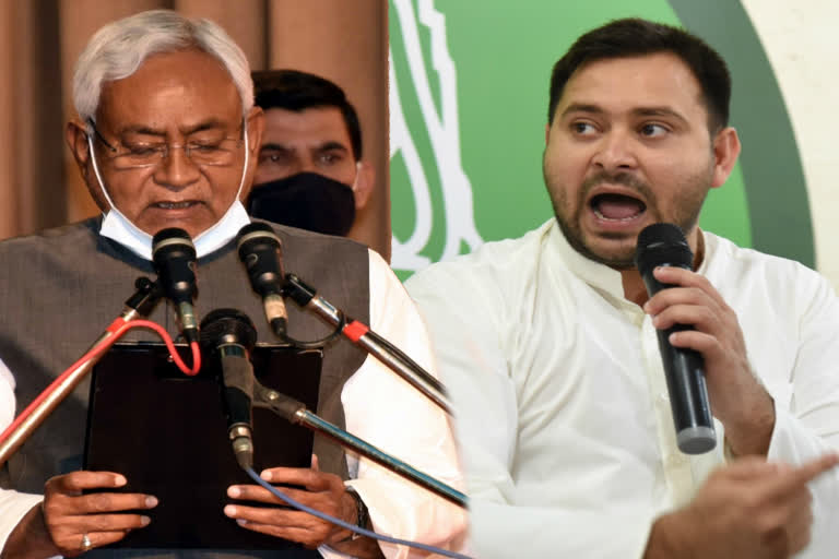 tejaswi yadav congratulate nitish kumar with taunt