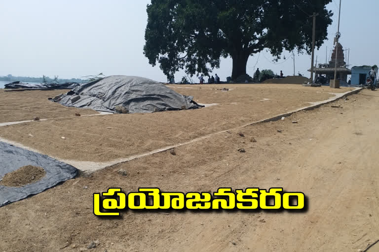 usage of crop drying platform for farmers at anthakkapet in siddipet