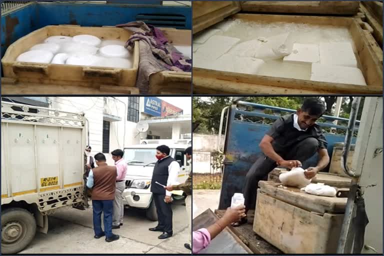 मिलावटी और नकली पनीर, खाद्य विभाग की टीम, Palm oil Seize, Food department team, Adulterated and fake cheese, fake cream seized, fake cheese seized