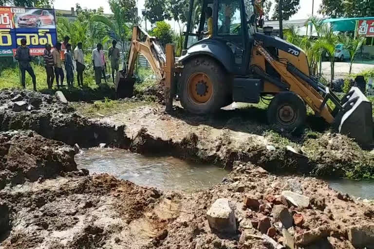 damage of drinking water pipeline