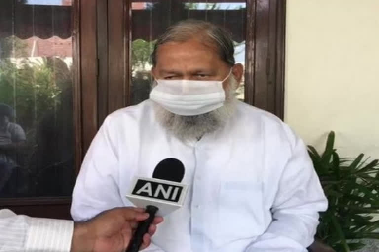 Haryana Health Minister Anil Vij  Anil Vij the first volunteer" for Phase-III clinical trial of Covaxin  Phase-III clinical trial of COVID-19 vaccine 'Covaxin'  coronavirus  കൊവിഡ് വാക്സിന്‍ പരീക്ഷണത്തിന് സന്നദ്ധത അറിയിച്ച് ഹരിയാന ആരോഗ്യമന്തി  ഹരിയാന ആരോഗ്യമന്ത്രി അനിൽ വിജ്  കൊവിഡ് വാക്സിന്‍  കൊവാക്സിന്‍