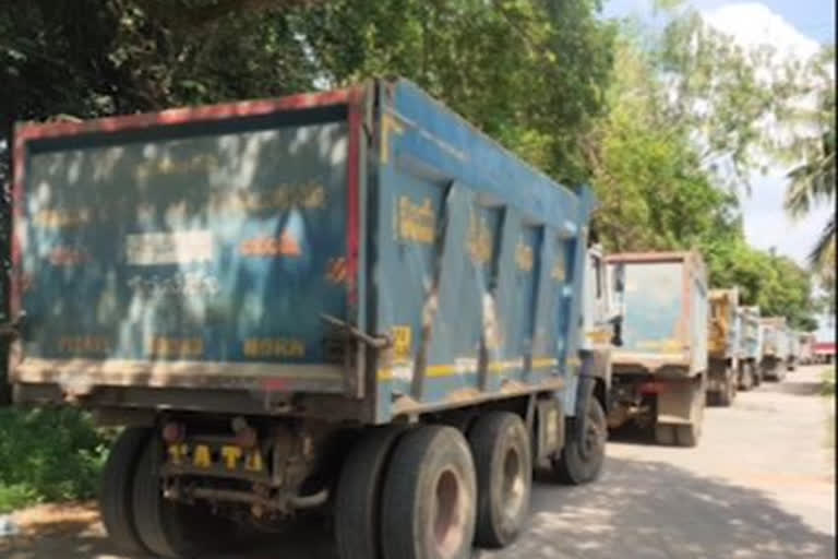 sand smuggling from the Krishna River at krishna district