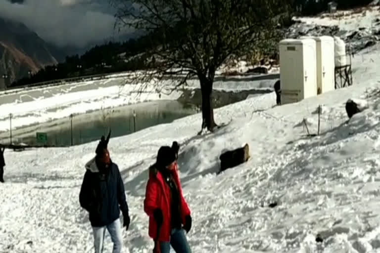 chamoli auli snowfall