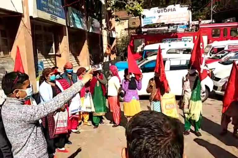 CITU protest in Rampur