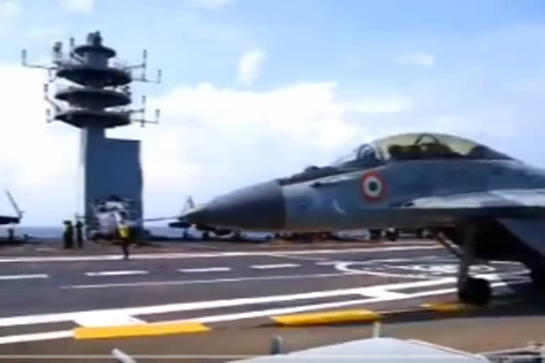 Watch: MiG-29s operated from INS Vikramaditya as part of Malabar excercise phase 2