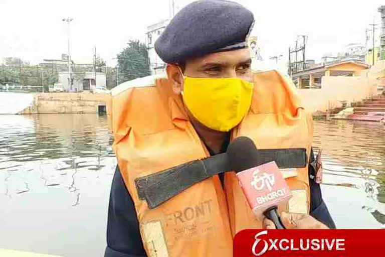 ndrf team deployed for security at chhath ghats in deoghar