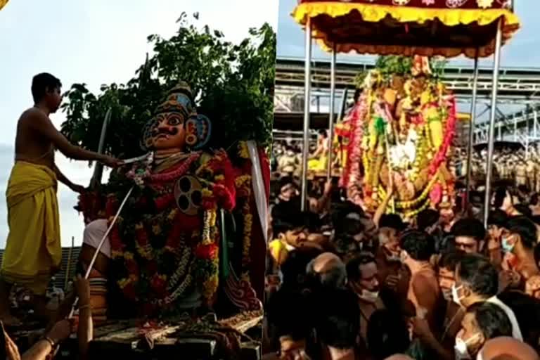 Soorasamharam at Thiruchendur