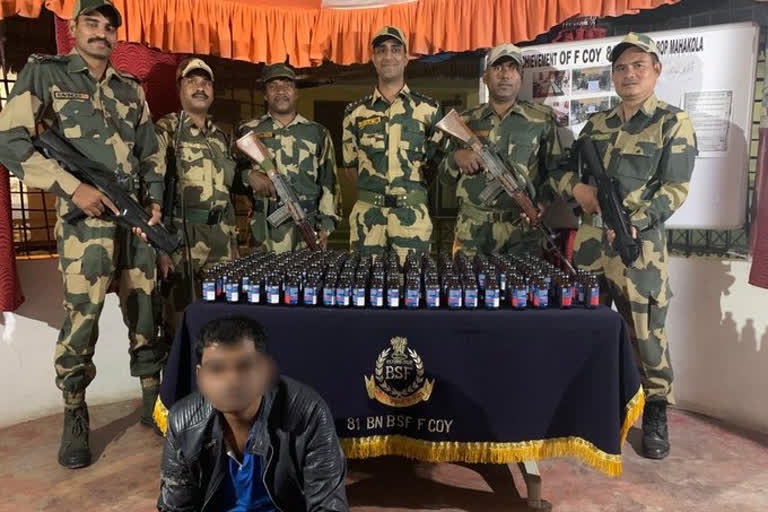 Border Security Force troops of South Bengal Frontier apprehended one person & seized  ബംഗാൾ അതിർത്തി  സുരക്ഷാ സൈന്യം  സുരക്ഷാ സേന  കൊൽക്കത്ത