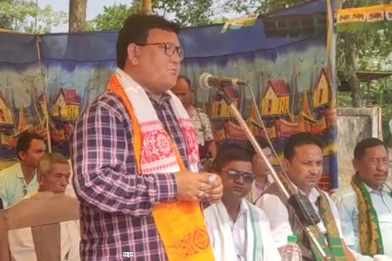 pramod bodo election campaign in barpeta road