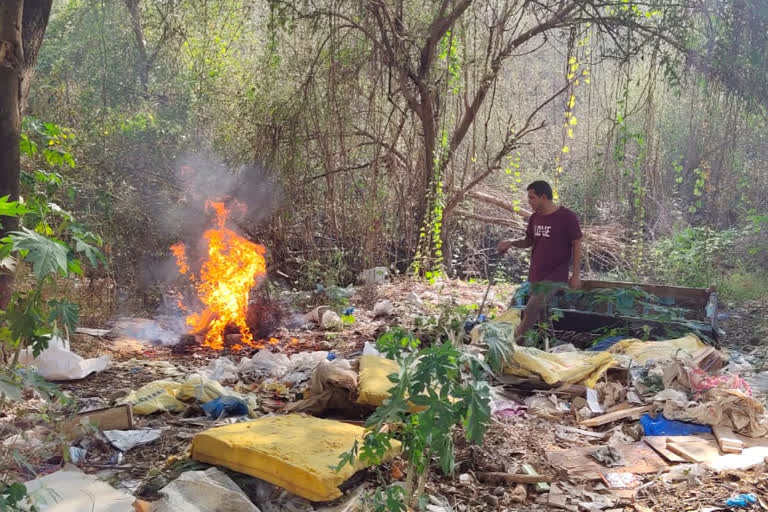 Attempt to remove debris by burning wire