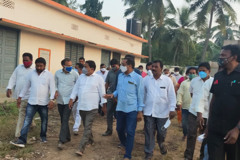 Minister Vishwaroop inspected the development works under nadu-nedu proghramme at east godavari