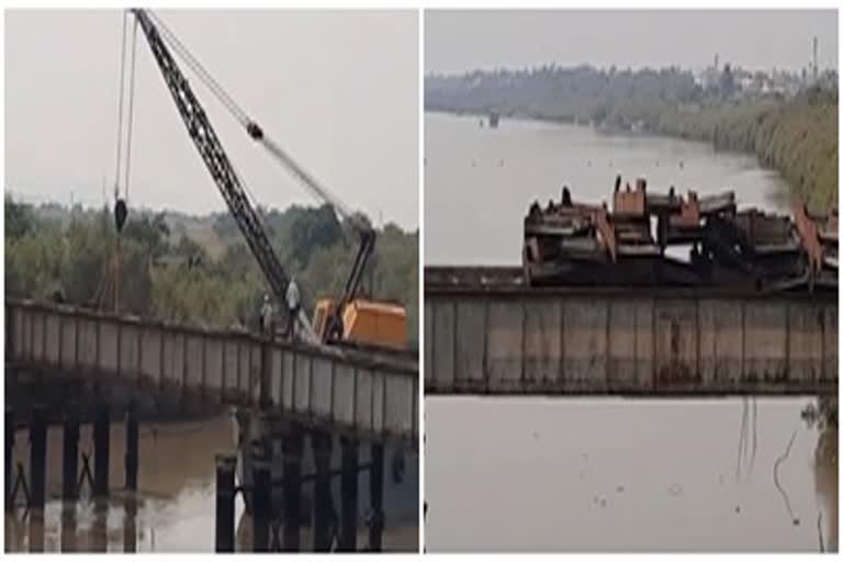 British-era railway bridge finally begin to break down palghar