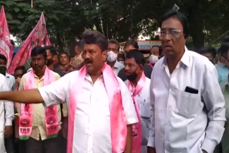 Minister Talasani election compaign in ghmc elections in secunderabad