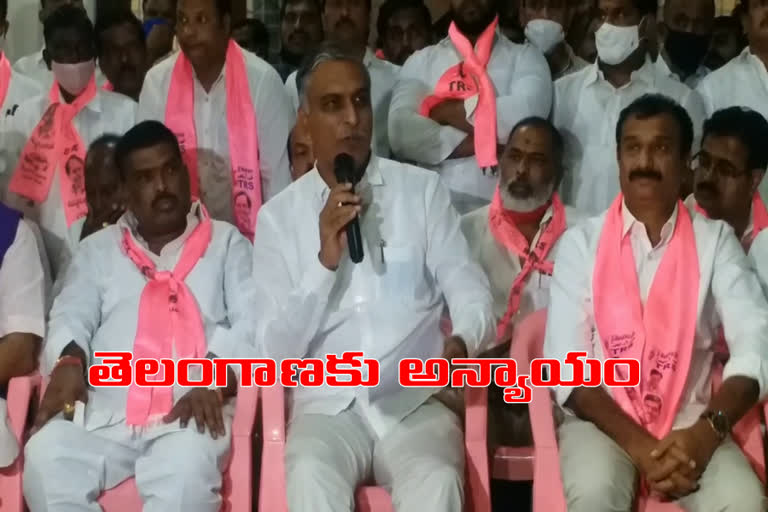 finance minister harish rao fire on bjp in patancheru