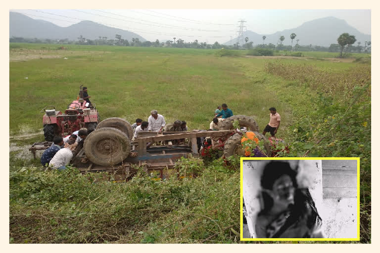 woman died when a tractor overturned