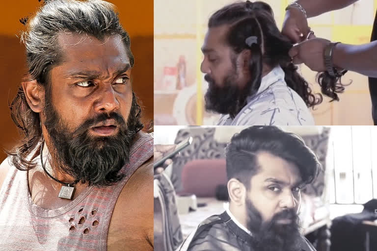 Kannada actor Dhruva Sarja donates hair for cancer patients  actor Dhruva Sarja donates hair for cancer patients  Kannada actor Dhruva Sarja donates hair  Dhruva Sarja donates hair  Dhruva Sarja pogaru movie  മുടി ദാനം ചെയ്‌ത് കന്നട താരം ധ്രുവ സര്‍ജ  കാന്‍സര്‍ രോഗികള്‍ക്കായി മുടി ദാനം ചെയ്‌ത് കന്നട താരം ധ്രുവ സര്‍ജ  ധ്രുവ സര്‍ജ  ധ്രുവ സര്‍ജ പൊഗാരു സിനിമ