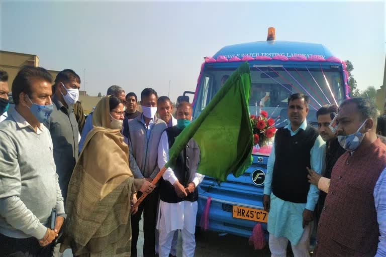 minister kamlesh dhanda flagged off mobile water testing lab van in kalayat