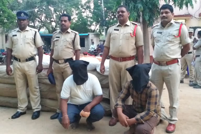 police take over the gutka at komarolu prakasham district