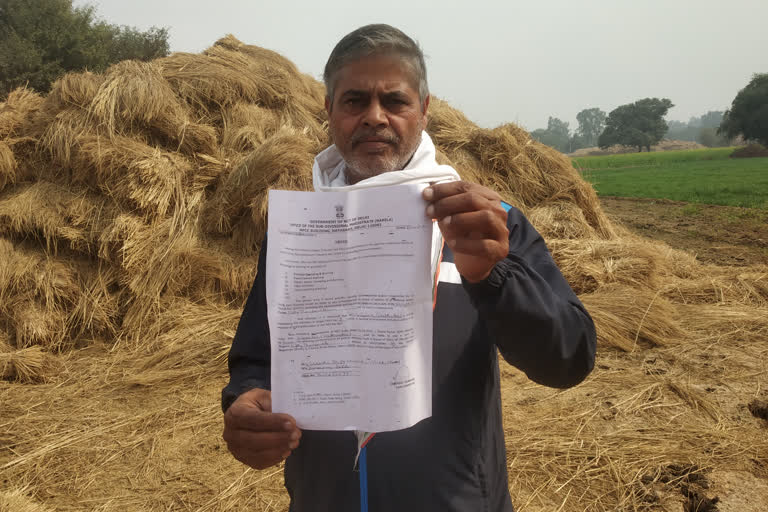 Farmer's charge on invoice brought to burn stubble