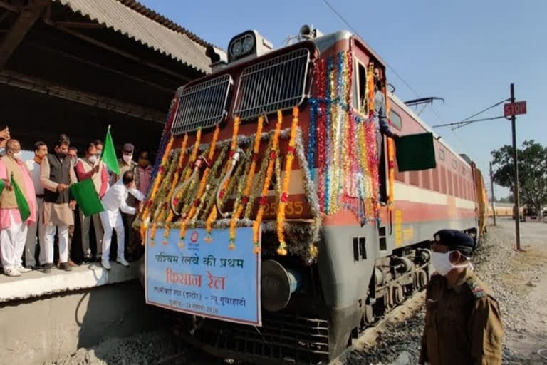 Western Railway's first Kisan Rail left