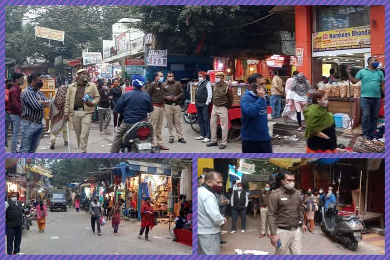 ambedkar nagar police corona awareness campaign in market