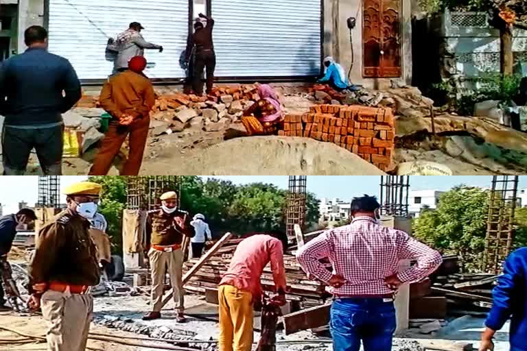 जयपुर विकास प्राधिकरण, illegal construction, प्रवर्तन दस्ता, अवैध इमारतों पर कार्रवाई, कमर्शियल बिल्डिंग ध्वस्त,  Commercial building collapsed, Commercial building collapsed, Crackdown on illegal buildings