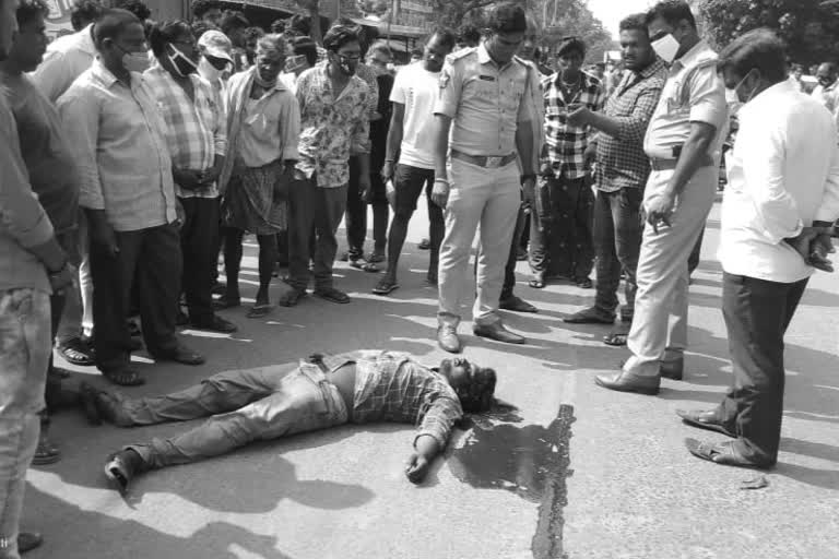 Road accident in the town of Repalle guntur district