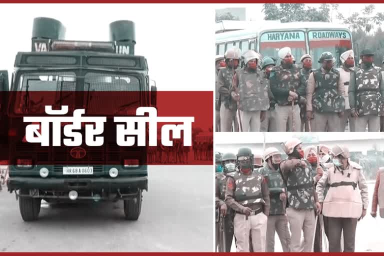 Heavy police force deployed in Moda Mandi of Ambala Cantonment