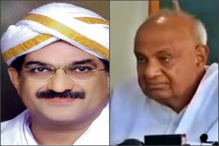 hd devegowda convey his wishes to veerendra heggades birthday