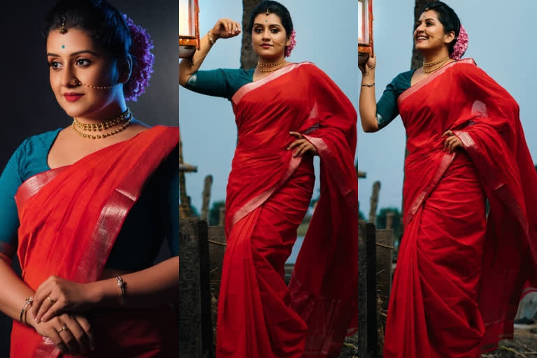 actress Sarayu latest photoshoot in saree  ചെമ്പരത്തി പൂവ് പോലെ സരയൂ  Sarayu latest photoshoot in saree  actress Sarayu  സരയൂ ഫോട്ടോകള്‍