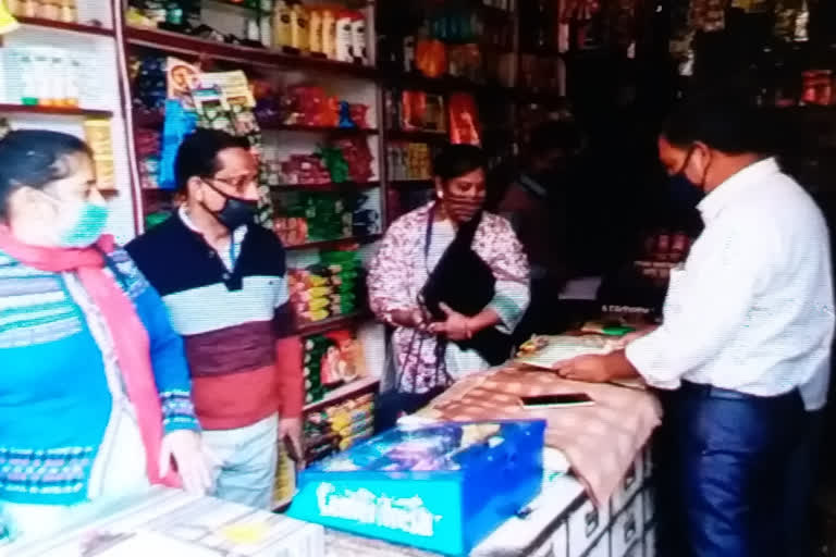 Food department take food items samples in Vidisha