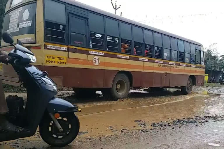 tiruppur road damaged issue