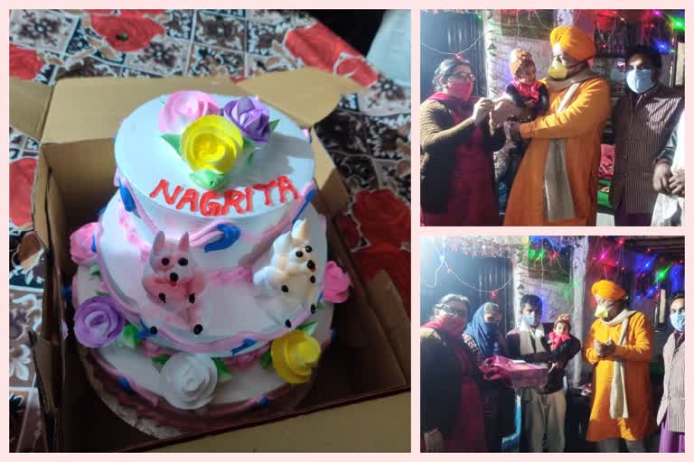 former mayor avatar singh celebrates naagrikta first birthday in hindu refugees camp