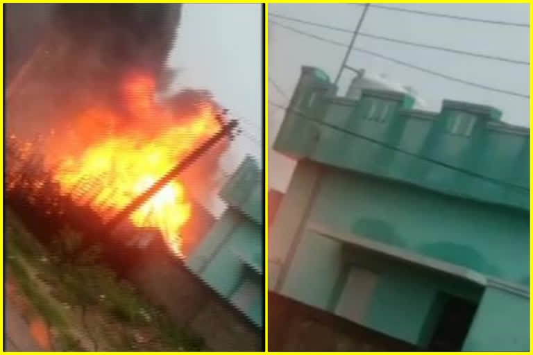 Fire in Valamedu nellore district