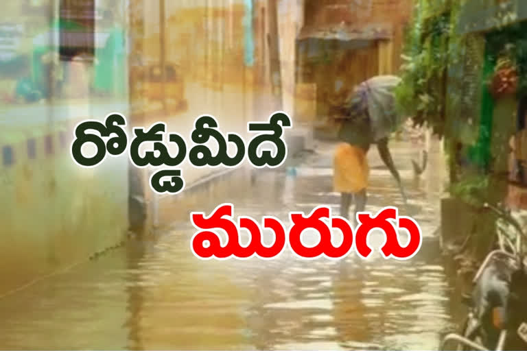 Sewage on Rajampet roads