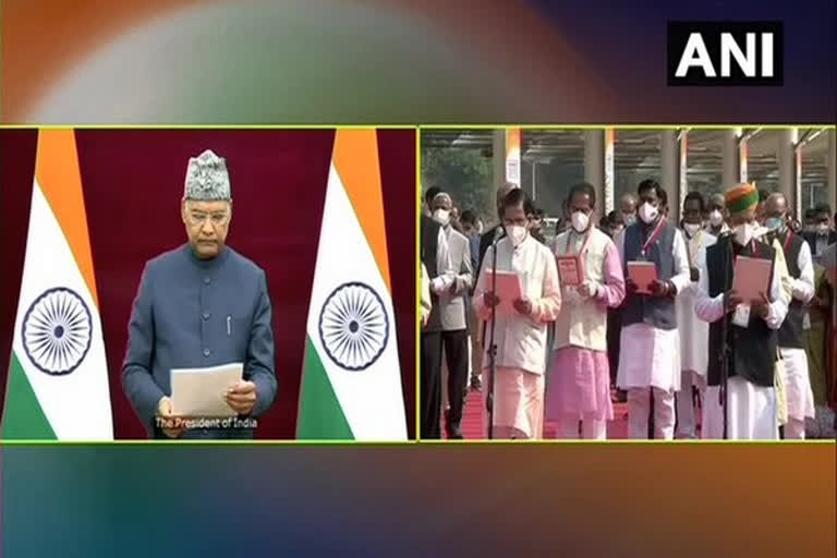 President Ram Nath Kovind led the nation in reading the Preamble to the Constitution