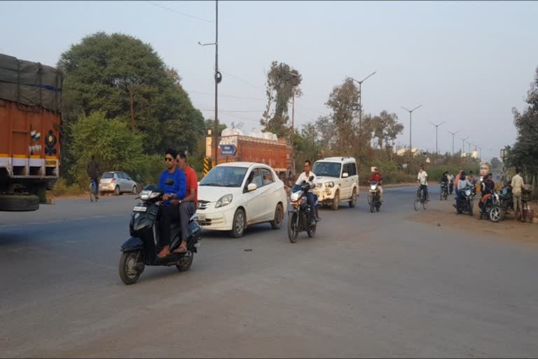 Road construction in Rajnandgaon