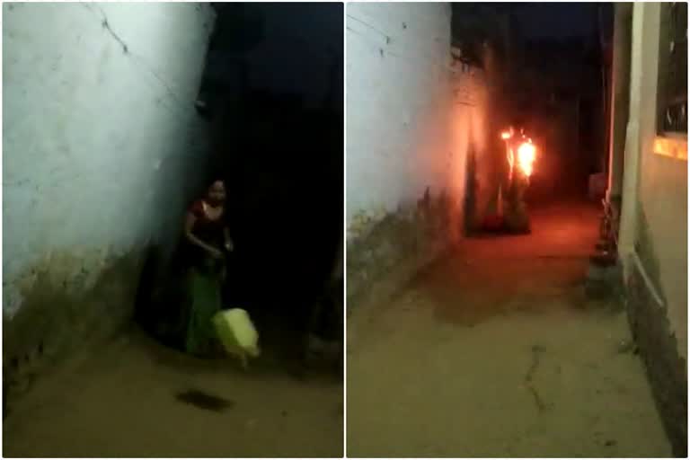 Married woman set herself on fire by spraying kerosene