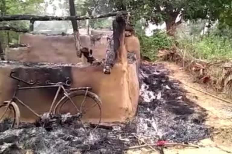 Young man setting his house on fire and attempting suicide in Anugul