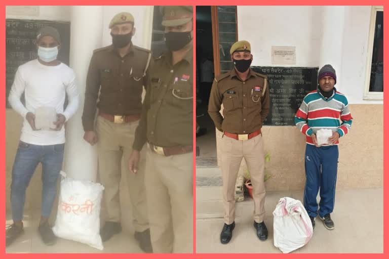 Two smugglers arrested with liquor of non-province in Noida Sector 49