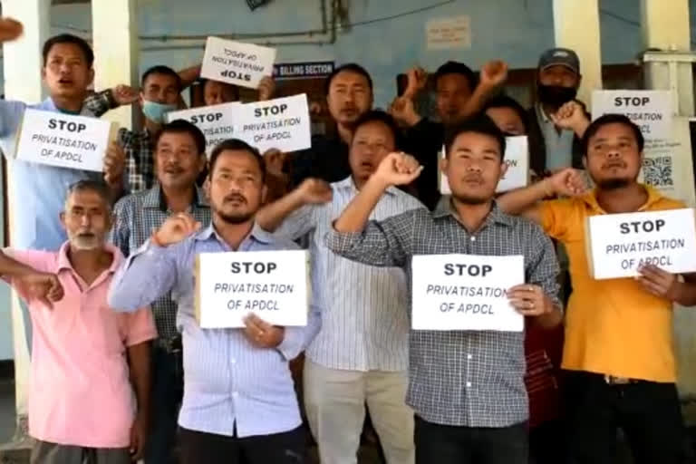 apdcl privatizations aginest protest at karbianglong