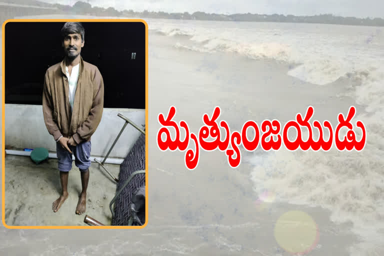 manswimmed 10 kms and saved his life at prakasham district