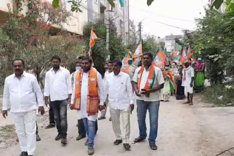 bjp candidate campaign in macha bollaram division