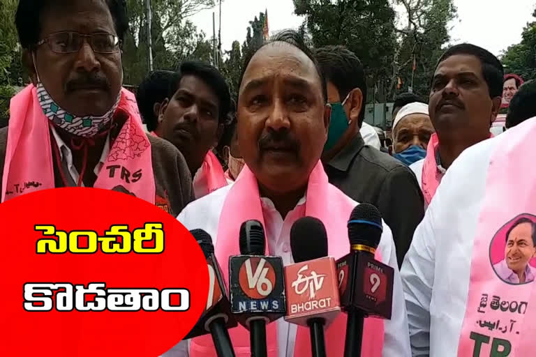 trs mp banda prakash election campaign at khairatabad for ghmc