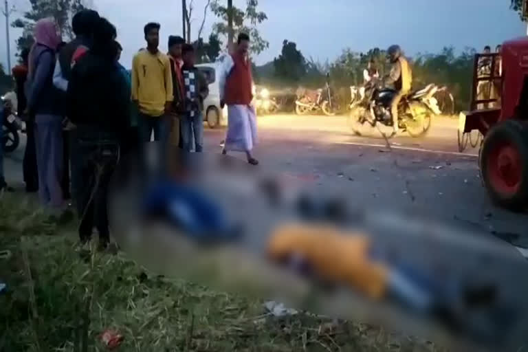 two people died in road accident in bokaro