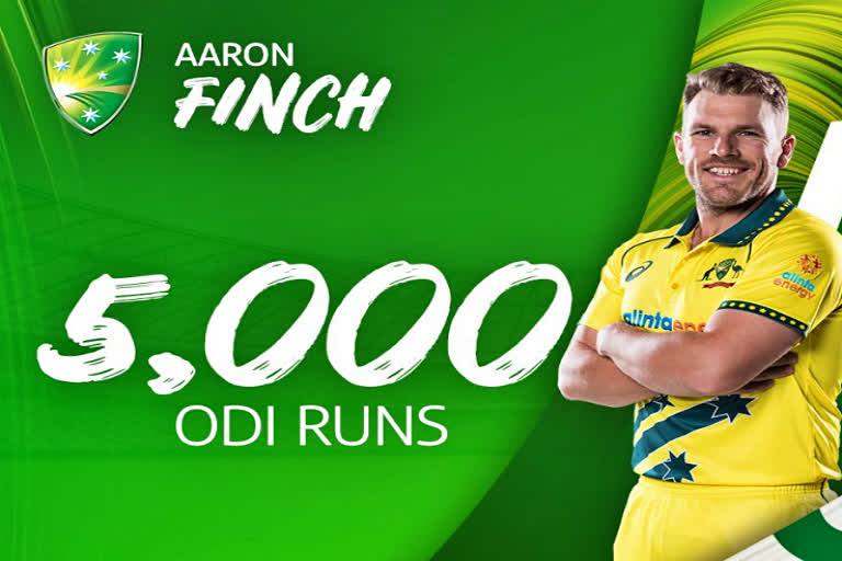 aaron finch became the second batsman to score the fastest 5,000 runs in odis  for australia