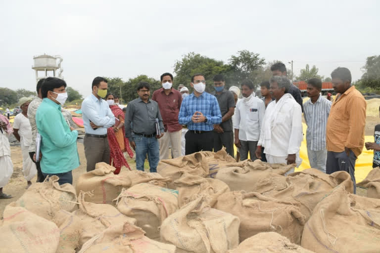 nirmal collector review on grain purchase centres