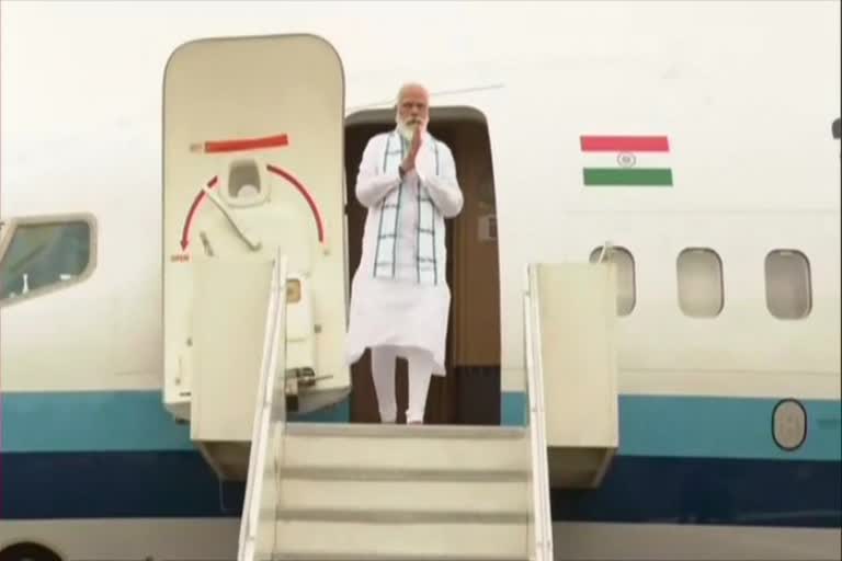 PM Narendra Modi leaves Bharat Biotech facility