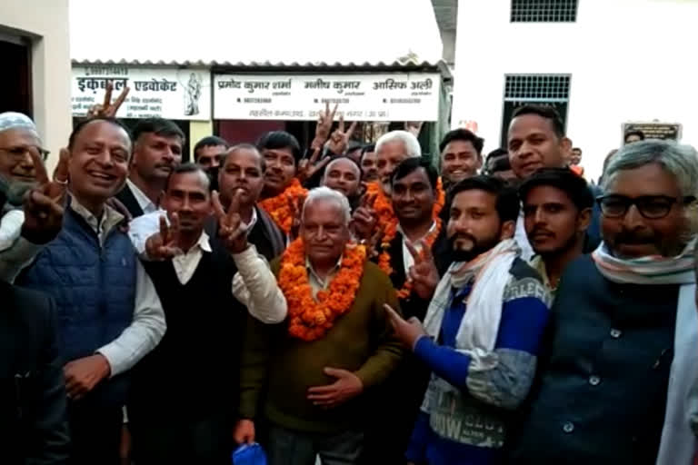 jagdish arya became president of khatauli tehsil bar association