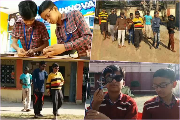 Gadgets for Visually Impaired in dhanbad  Gadgets for Visually Impaired  samrat  rajanish  കാഴ്‌ചയില്ലാത്തവർക്ക് കൂട്ടായി കണ്ണടയും ഷൂസും  താരങ്ങളായി ധൻബാദിലെ വിദ്യാർഥികൾ  ധൻബാദിലെ വിദ്യാർഥികൾ